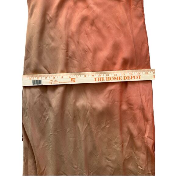Vintage Silk Copper Gradient Evening Gown Cap Sleeve - Picture 11 of 11
